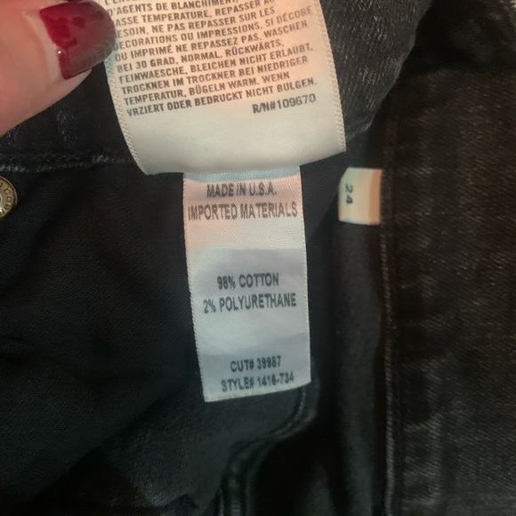 Citizens Of Humanity Rocket High Rise Skinny Jeans charcoal, black Size 24 goth - Picture 7 of 8